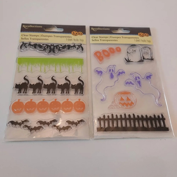 Halloween Clear Stamps Set of 2 by Recollections - Picture 1 of 5